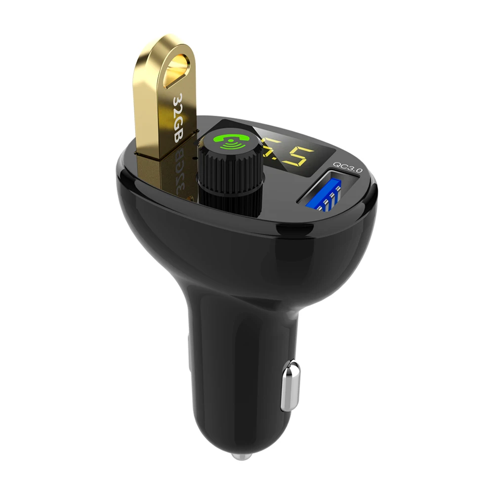 Автомобильный комплект с Bluetooth KORSEED QC 3 0 быстрое зарядное устройство двумя USB