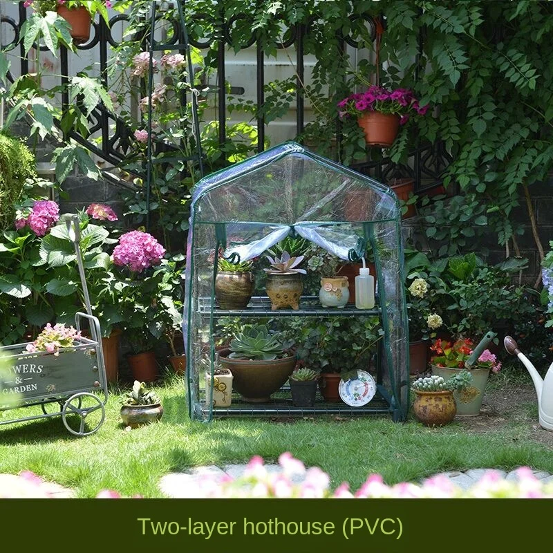 

PVC Corrosion-resistant Garden Greenhouse Plant Cover Mini Garden Heater Cover Waterproof And Anti-UV Without Iron Frame