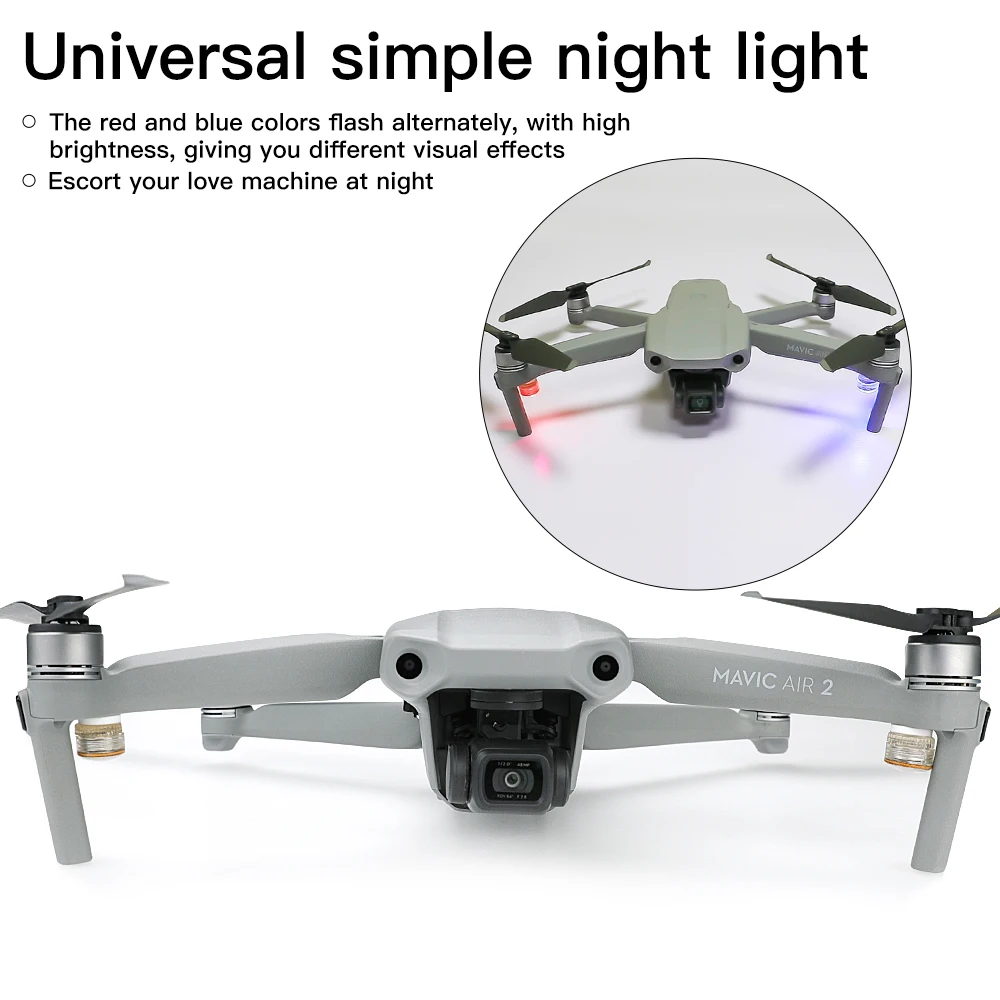 

2 шт., светодиодные мини-фонари для навигации Mavic Mini/Mini 2/Air/Pro