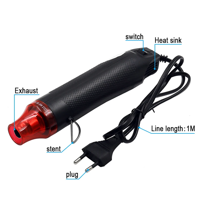 Горячий воздух пистолет 300W 110V 220V Ligthweight рукоять с электрическим подогревом