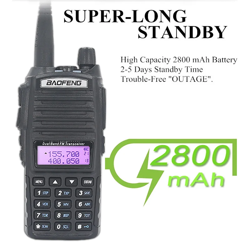 Портативная рация BaoFeng двухсторонняя радиостанция UV 5R 10 км VHF UHF 5 Вт 8