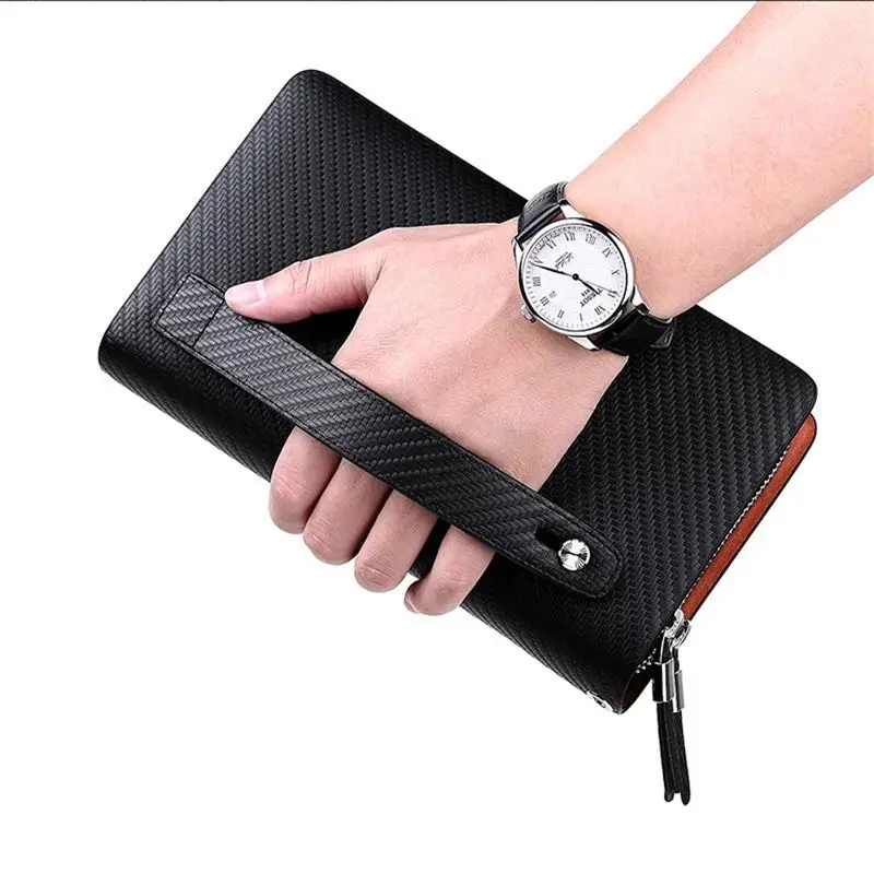 

Business Brand Blue Fashion Zipper Long Wallet Phone Credit Card Holders Handbag pl170