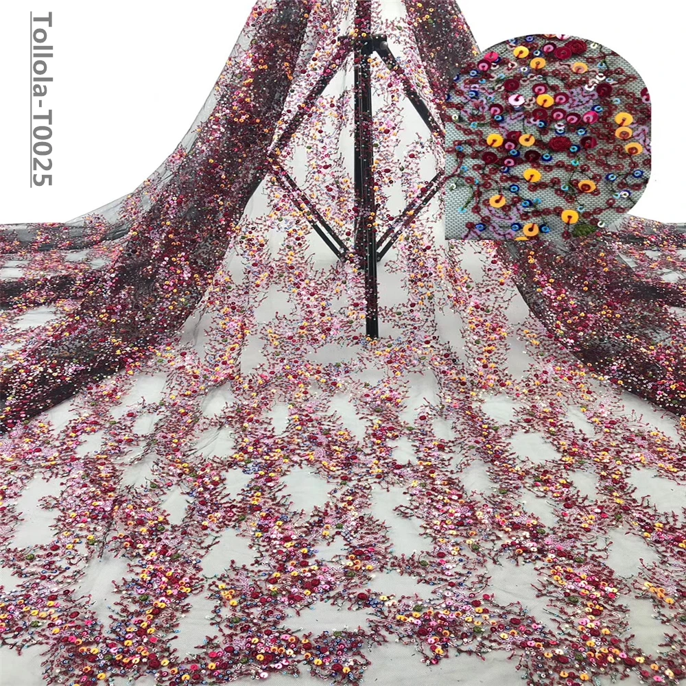 Последние вина цвет французский нигерийский кружева ткани блестки Африканское