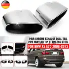 2 шт., хромированный глушитель для выхлопной трубы BMW X5 E70 2008 2009 2010 2011 2012 2013