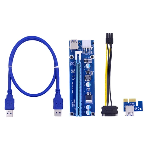 Удлинительный кабель CHIPAL 006C PCI-E, USB 0,6, 1 м, 3,0 м, 10 шт.