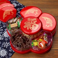 dried fruit plates snack food storage tray 6 compartment with cover candy box home living room wedding party sugar boxes