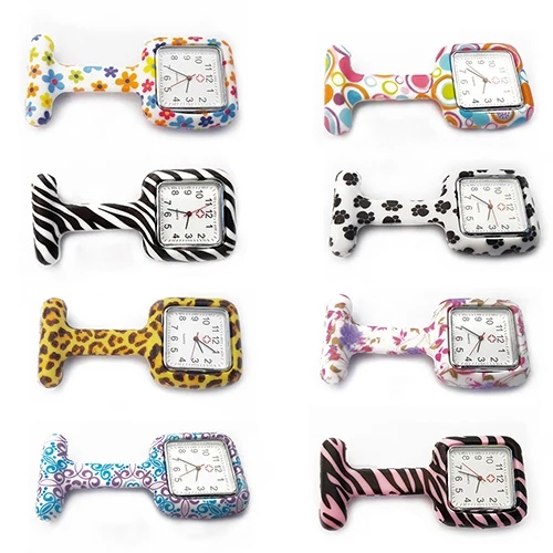 2019 женские силиконовые квадратные часы медсестры клип-на брошь Карманный