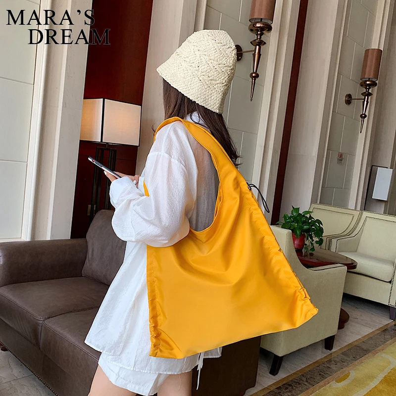 

Mara's Dream Casual Underarm Shoulder Bag Shopping Bag for Women Fold Drawstring Large Capacity Fashion Female Student Handbag