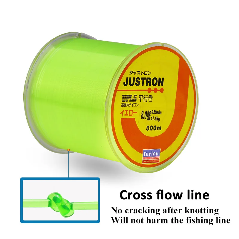 500 м 100% нейлон сверхпрочная леска для ловли карпа мононить от 6 фунтов до 37 Тонущая
