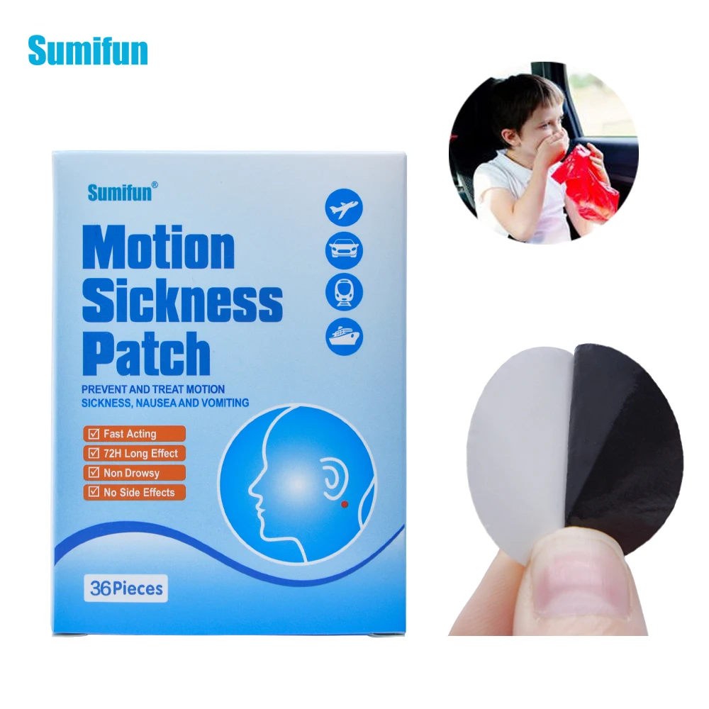 

36pcs Sumifun Anti Motion Sickness Patch For Anti Stop Air Motion Sickness Dizziness Nausea Vomiting Treatment Medical Plaster