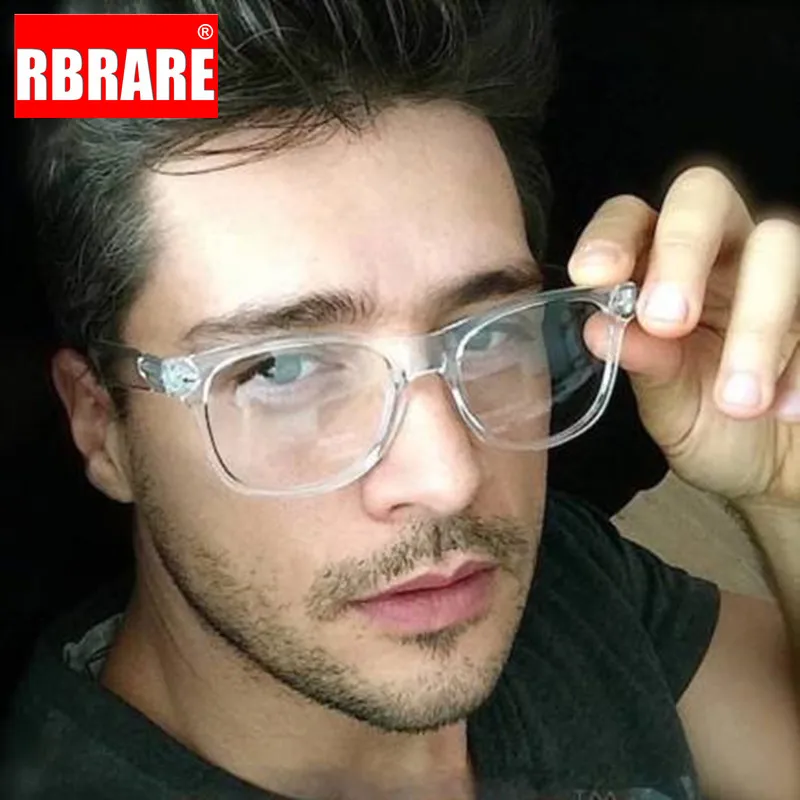 

RBRARE Retro Eyeglasses Frames Men Anti Blue Light Glasses Computer Women Glasses Frame Optical Transparent Gafas De Marca