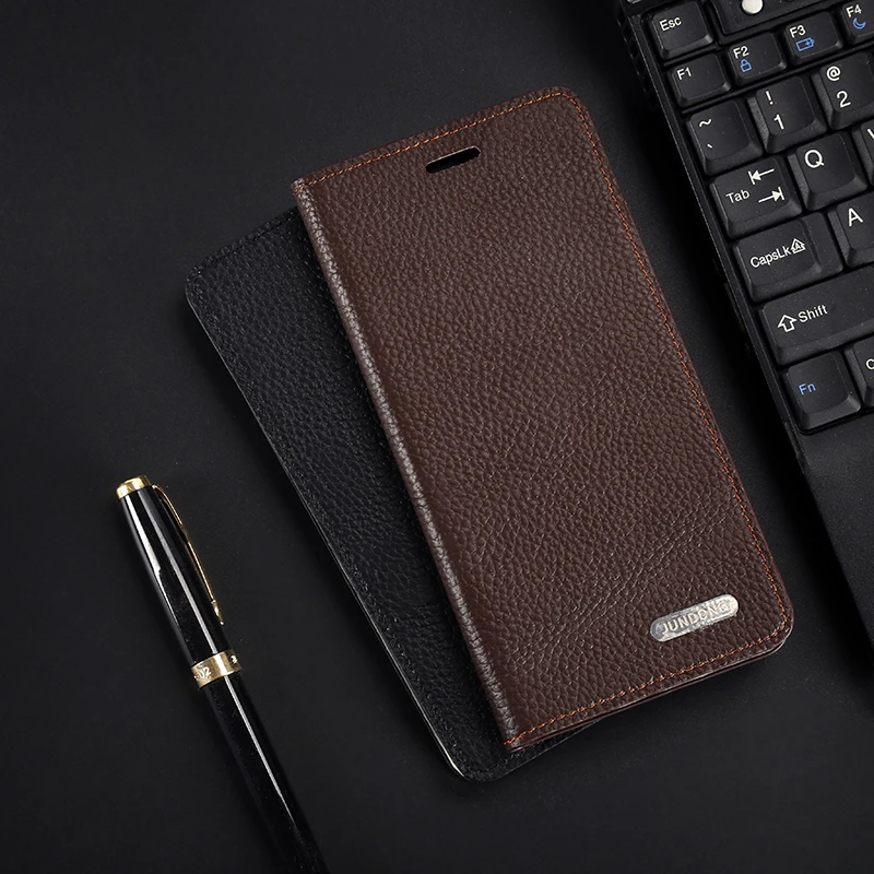 

Genuine Leather Flip Phone Case For redmi note 7 чехол realme8 pro case redmi9a redmi K30s Ultra Cowhide Wallet Cover For redm10