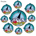 10 шт., термоклейкие нашивки с вышивкой горные приключения