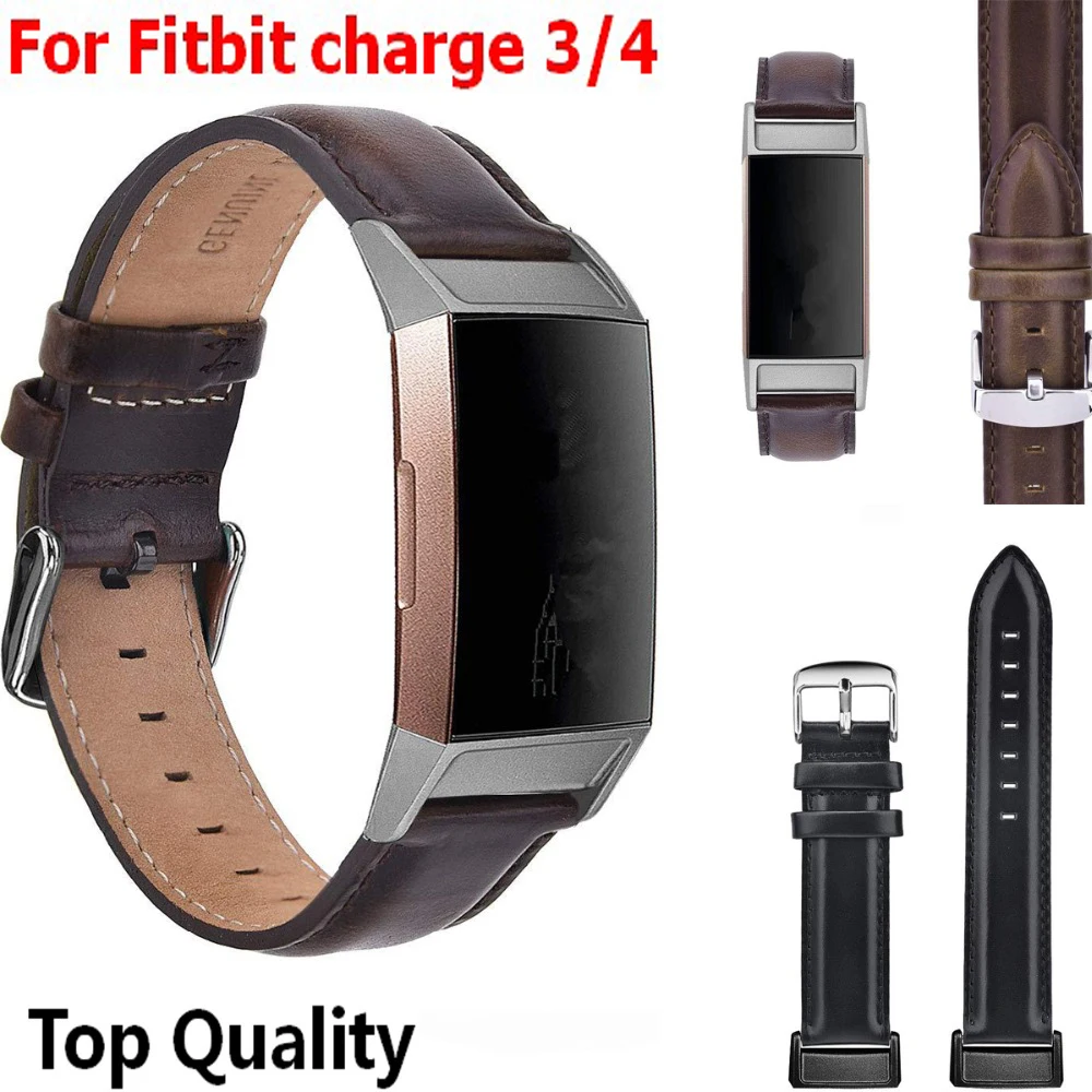 Высококачественный ремешок для смарт часов Fitbit Charge 4 кожаный сменный Браслет
