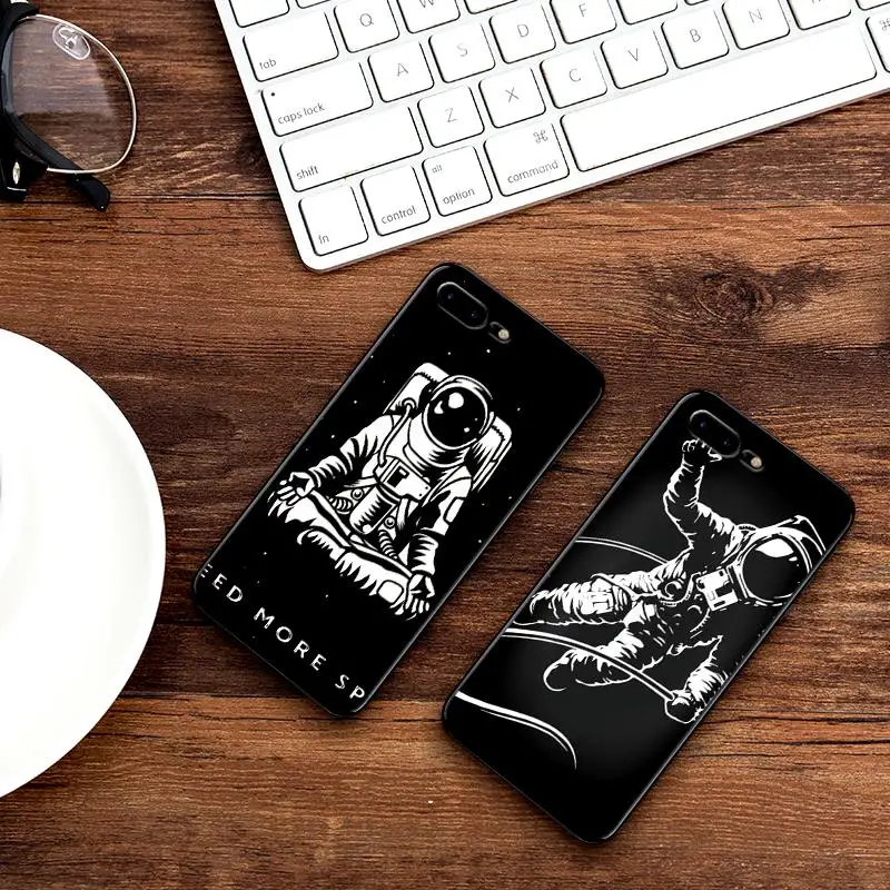 Мягкий чехол из ТПУ с изображением космонавта на Луне для Apple IPhone X XR XS MAX 5 5S 5C SE 6 S 7 8