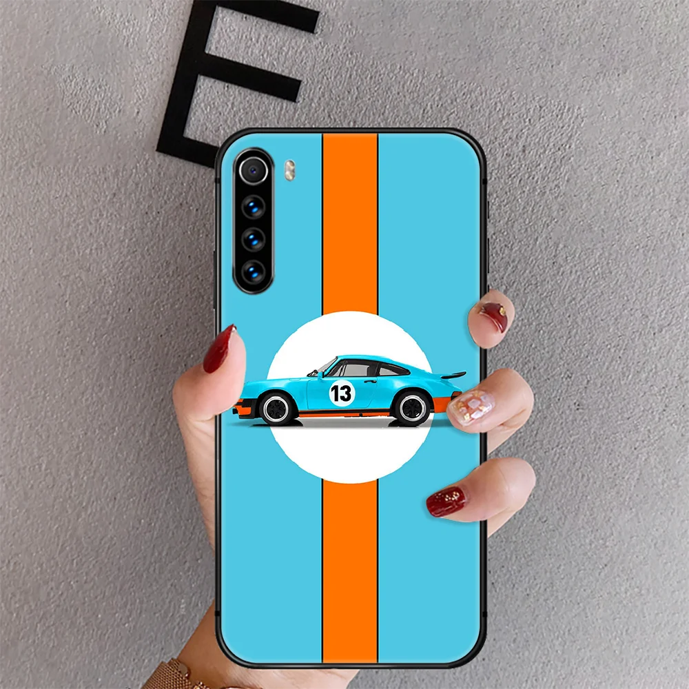 

Car Painting Racing Gulf Phone Case Cover For Xiaomi Redmi Note 7 7A 8 8T 9 9S 9A 10 K30 Pro Ultra Black 3D Black Etui Funda
