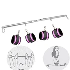 Нержавеющаясталь распорка Регулируемый Связывание Наручники для взрослых секс игры Фетиш Ограничения ведомые лодыжки манжеты Секс-игрушки для пар