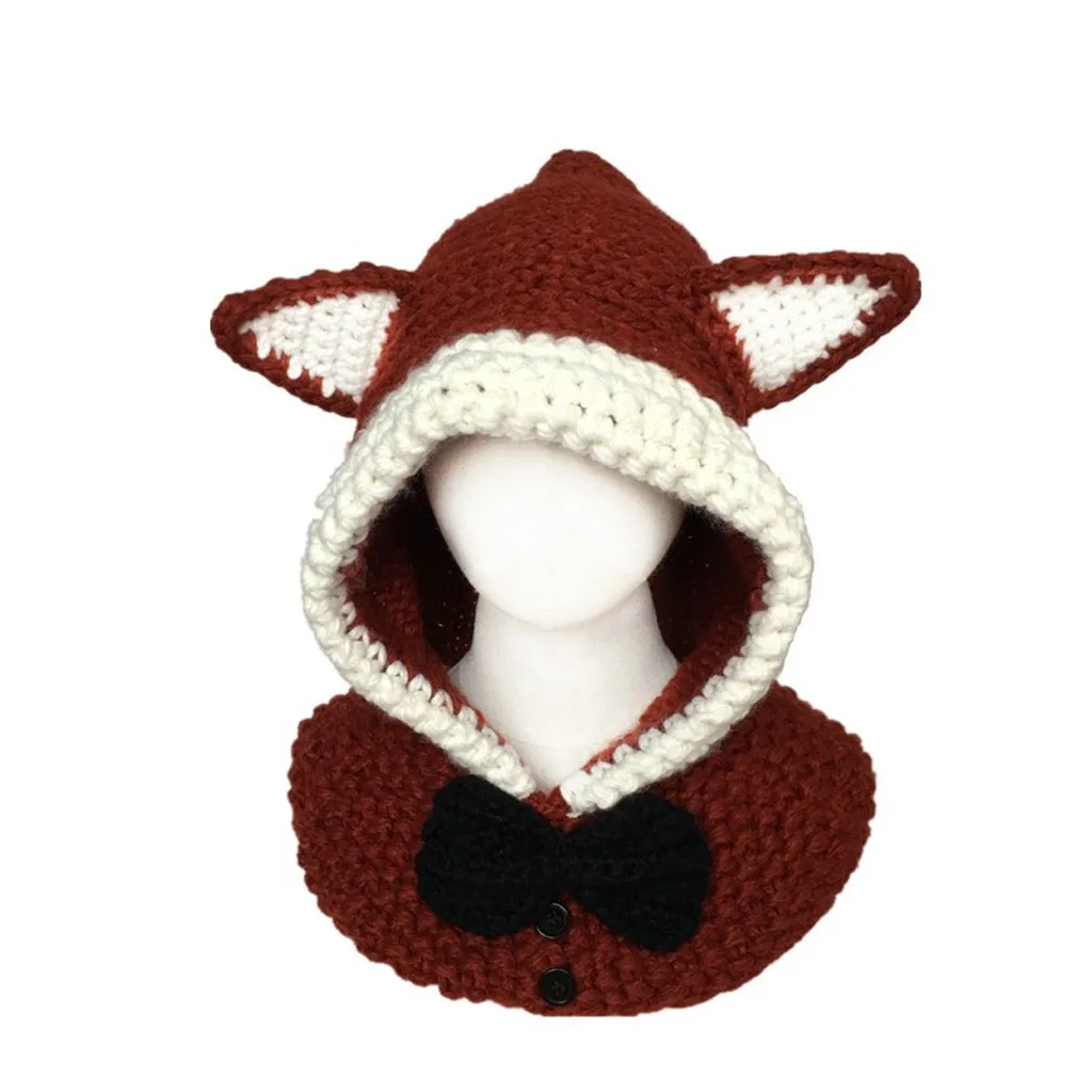 2 шт Рождественский детский набор из шапки и шарфа зимняя вязаная шапка с