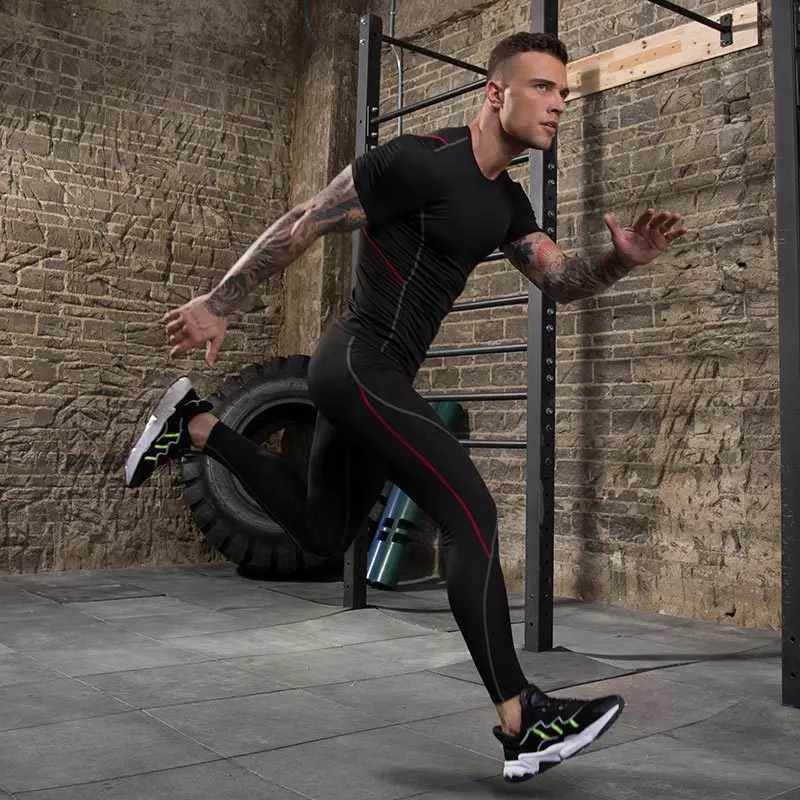 2 шт. спортивный костюм Hombre Deporte мужские Активный с рисунком человека спортивной