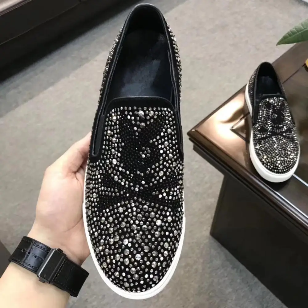 Мужские кожаные туфли ручной работы коричневые повседневные лоферы из