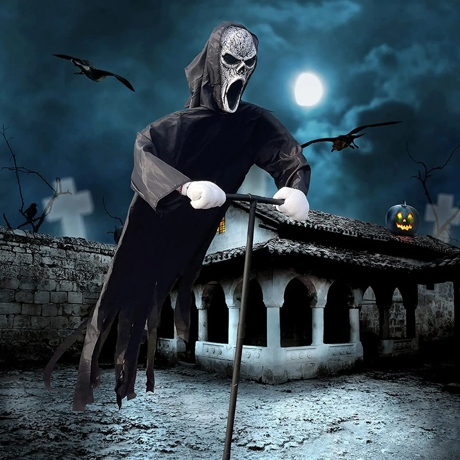 Украшение на Хэллоуин призрак пугал крик пугало украшение подвесной сад