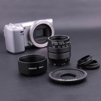high quality fujian cctv 35mm f1 7 lens c mount for sony nex 5 nex 3 nex 7 nex 5c nex c3 nex black lens hood