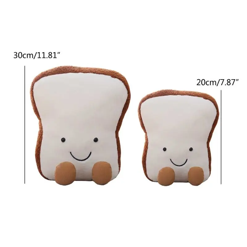 

Creative Cartoon Bread Toast Pillow Fun Food Plush Toy Doll Children Gift