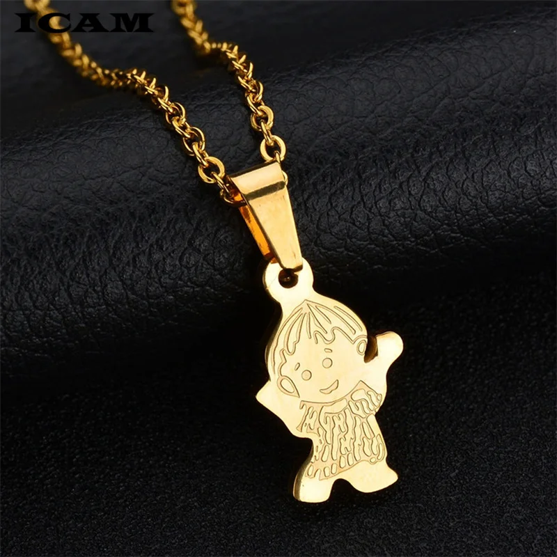 Ожерелья ICAM из нержавеющей стали для всей семьи мальчиков и девочек ожерелье