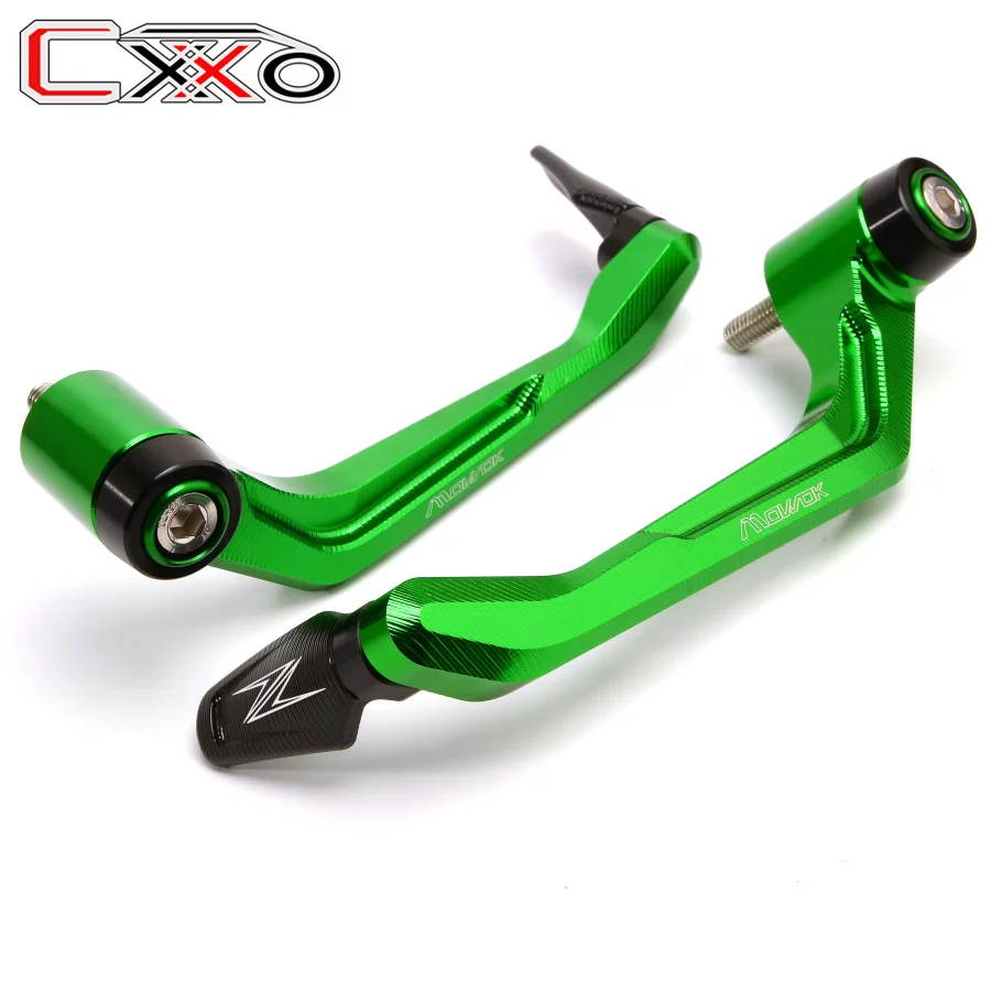 green Для KAWASAKI Z900 Z650 Z800 Z750 Z1000 ZX10R ZX14R Z250 Z300 Z400 мотоциклетные рукоятки сцепные рычаги гвардии протектор - Цвет: green
