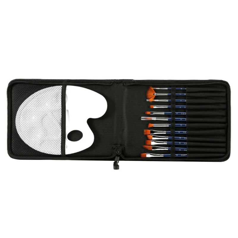 

H & B 13 шт. нейлоновая Кисть Акриловая Акварельная ручка для рисования деревянная ручка многофункциональная фотография