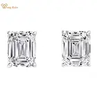 Wong Rain, классические серьги из стерлингового серебра 925 пробы с изумрудом, серьги из моиссанита с драгоценными камнями, серьги-гвоздики для женщин, ювелирные украшения, оптовая продажа