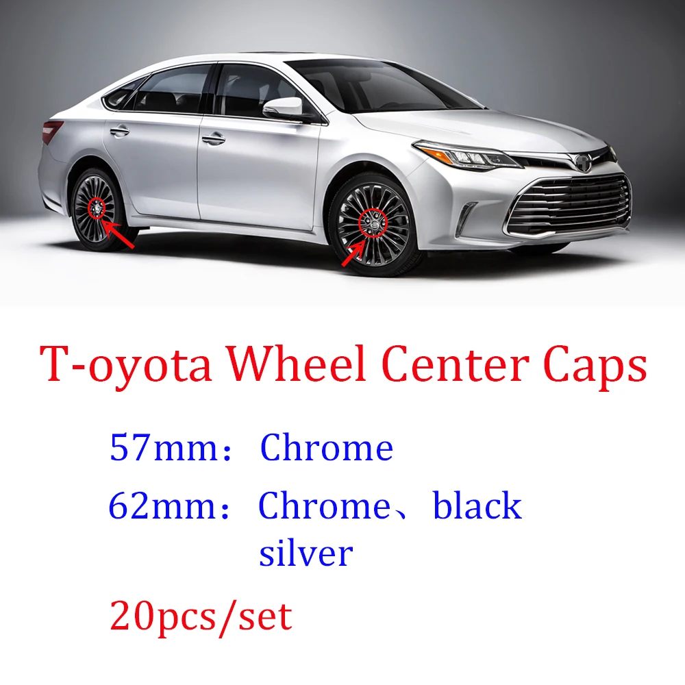 Колпачки для центра колеса автомобиля 20 шт. 57 мм 60 62 эмблема значок Toyota Corolla Yito