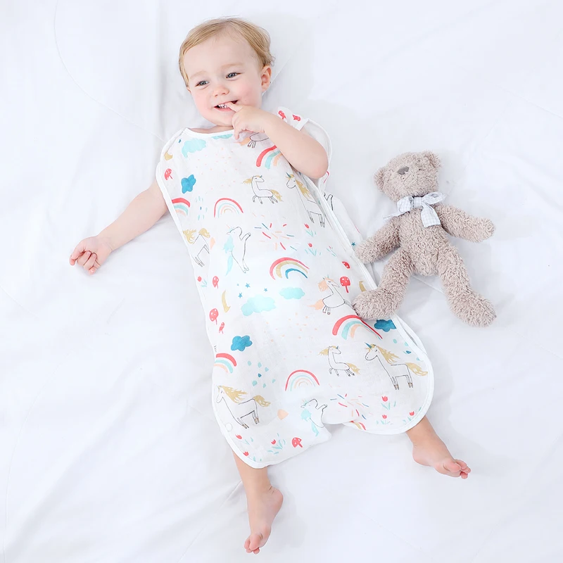 

Baby Muslin Gauze Sleeping Bag 100% Cotton Infant Sleeping Bag Baby Sleep Gown Baby Saco De Dormir Para Bebe Sacks Sleepsacks