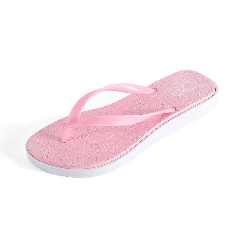 Сланцы женские прочные пляжные без застежки T образные ремешки шлепанцы для дома