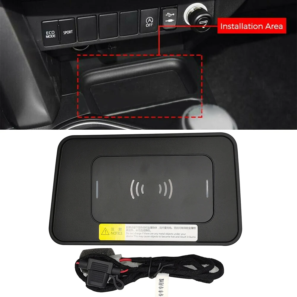 Wireless Car Charger Phone Fast Charging Pad For Toyota RAV4 RAV 4 2014 2015 2016 2017 2018 LHD Only