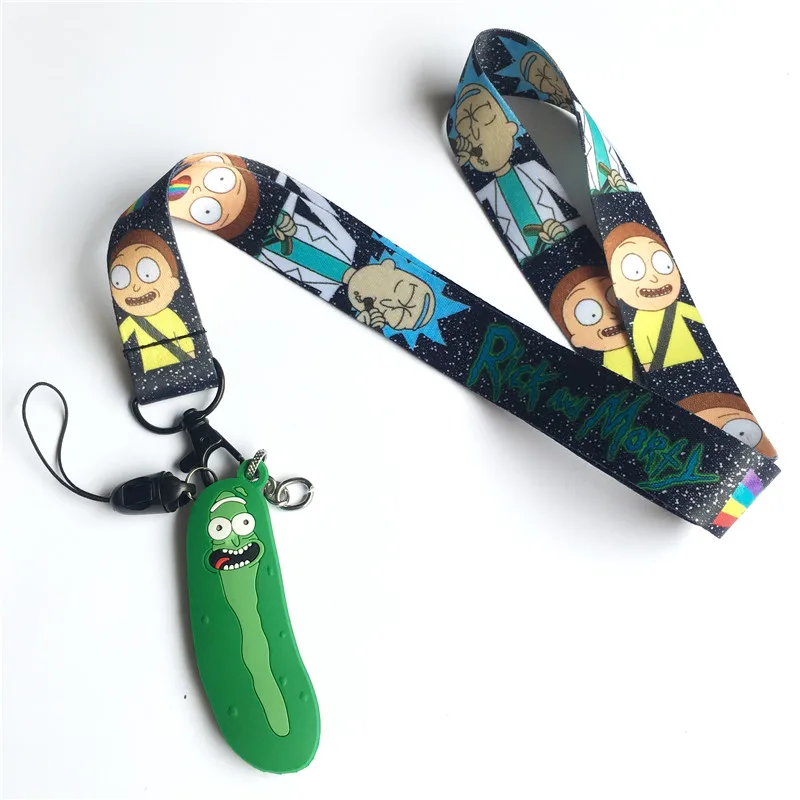 C And Pickle A Брелок для ключей с аниме-героями мультфильмов; Ремешок Для ключей; Ремешок для мобильного телефона; веревка для удостоверения личности; веревка для спортзала - Цвет: C And Pickle A