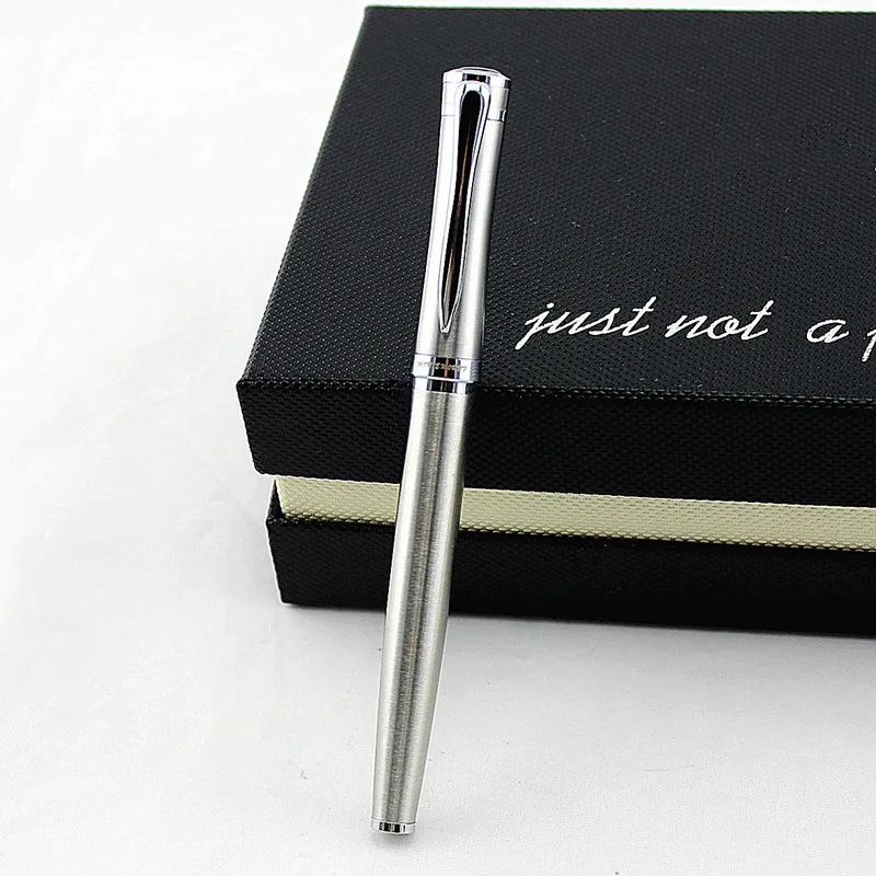 Высококачественная металлическая шариковая ручка с серебряным зажимом 0 5 мм