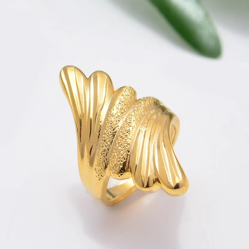 Новое Африканское 24 к золотого цвета обручальное кольцо для женщин/мужчин