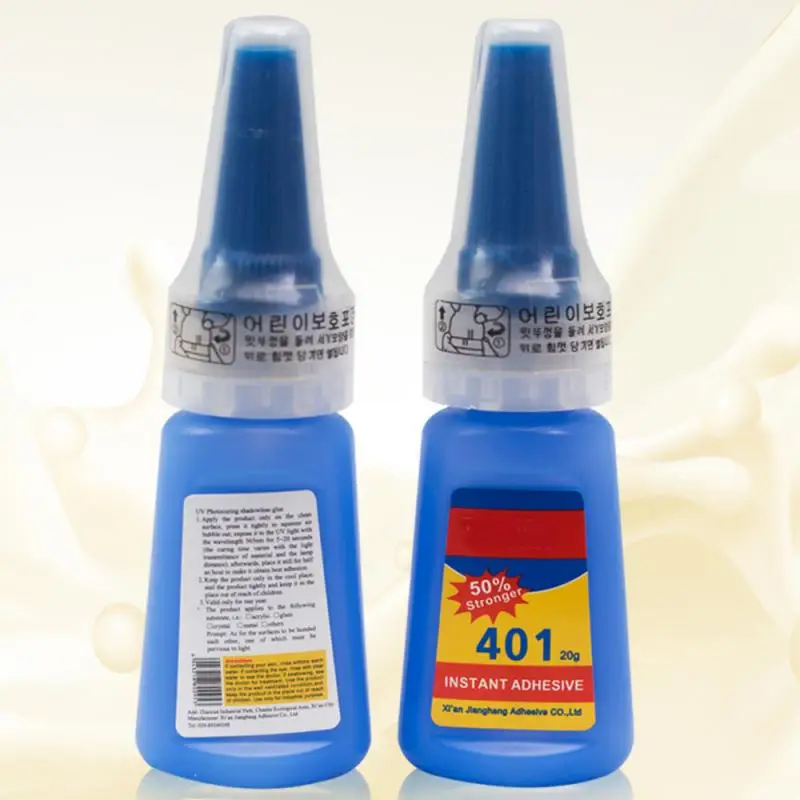 

401 Instant Fast Adhesive 20ML Bottle Stronger Super Glue Multi-Purpose Fix HOT Super Strong Liquid Colorless PVC Glue TSLM1