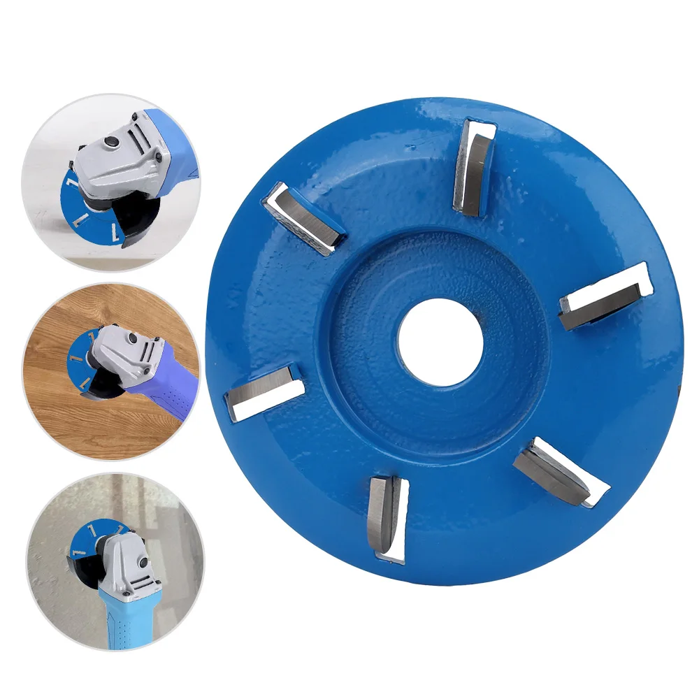 

Tea Tray Digging Wood Carving Flat Turbo Disc Tool Milling Cutter 6 Teeth Rotary Planer 90mm Diameter 16mm