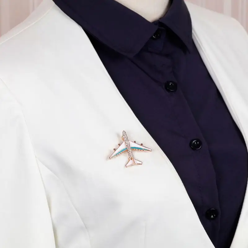 

Plane Brooch Enamel Charms Jewelry Party Badge Banquet Scarf Pins Gifts