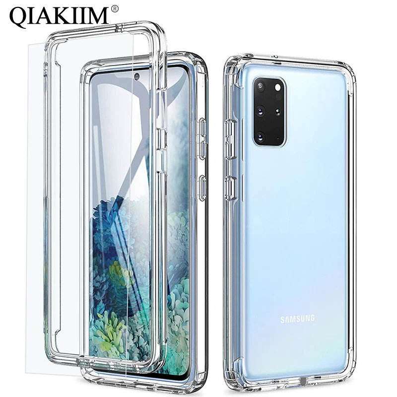 Прозрачный чехол 360 для телефона Samsung Galaxy S21 S20 FE S10 Plus Note 10 Lite 20 Ультрапрозрачная
