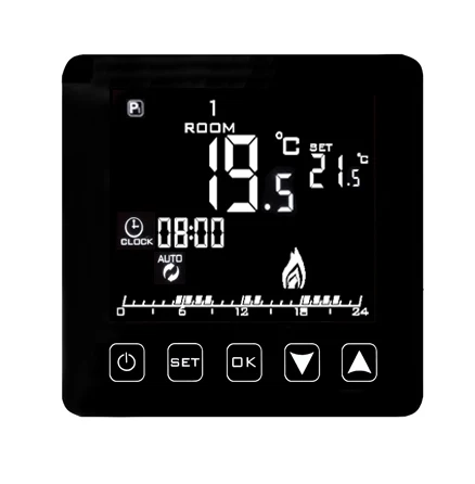 BLACK panels HESSWAY 16A двойной датчик термостат электрический регулятор температуры для углеродного волокна электротермическая пленка - Цвет: BLACK panels