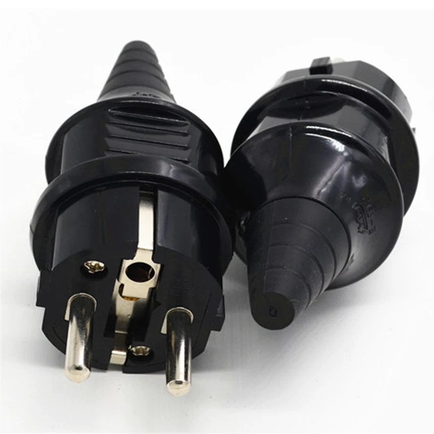 Черный Водонепроницаемый Электрический штекер европейского и французского