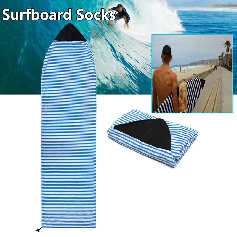 

1 Pcs Surfboard Socks Cover & 3Pcs Surfboard Anti-Skid Pad Slip-On Pad Heel Pad Small Tail Pad