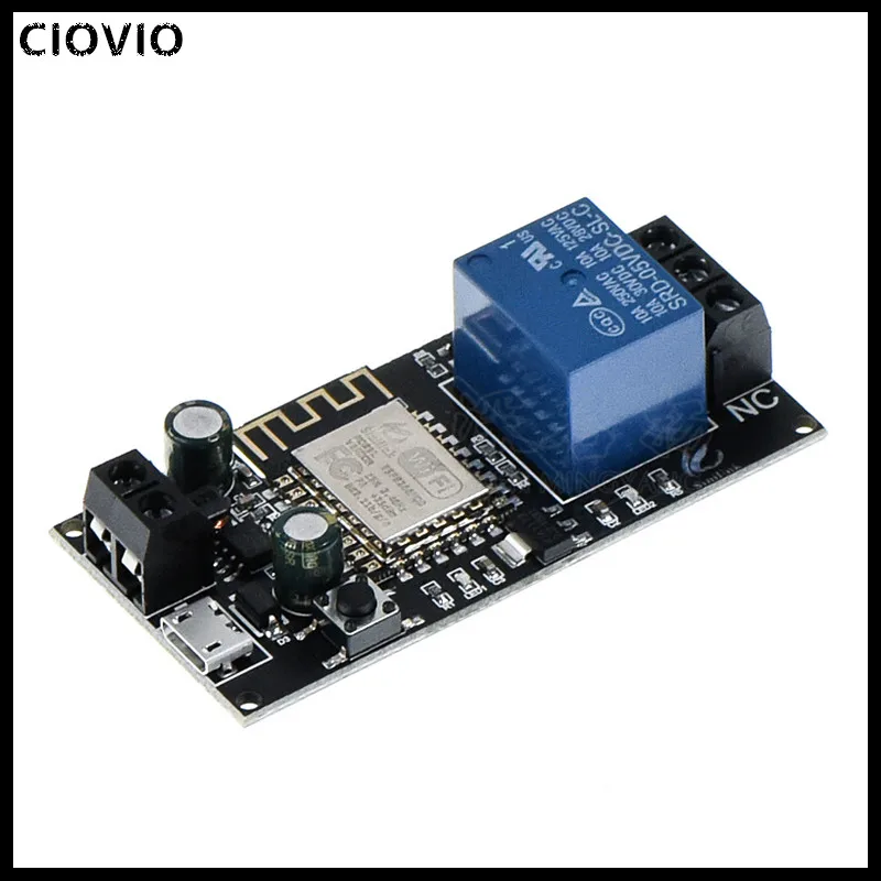 

CIOVIO 1PC WIFI mobile phone remote control relay module DC6V~36V smart home phone APP ESP-12F XY-WF36V