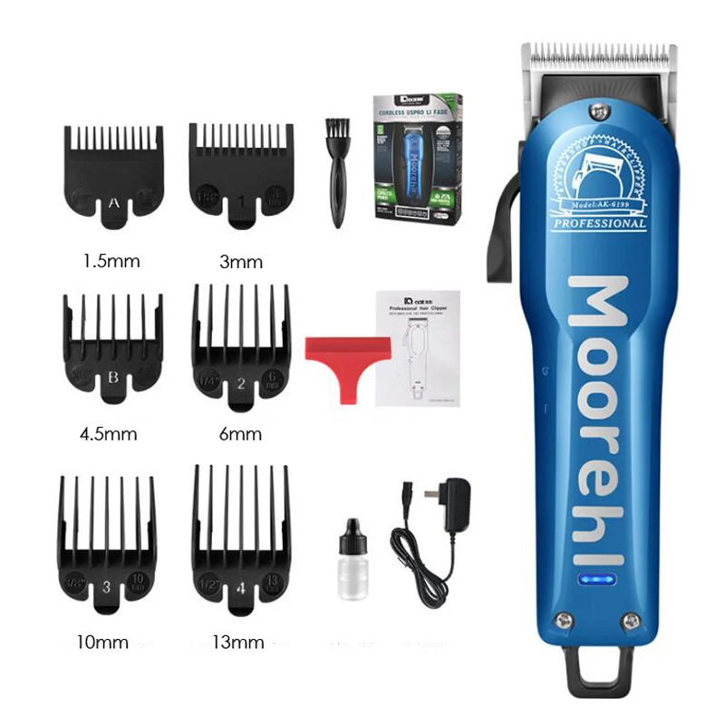 Профессиональный беспроводной триммер для волос 6500 об/мин машинка стрижки