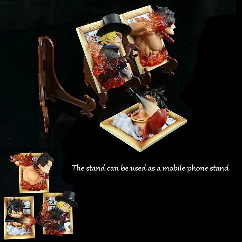 12 см цельная обезьянка D. Экшн фигурка Luffy Portgas D Ace Sabo аниме фоторамка ПВХ