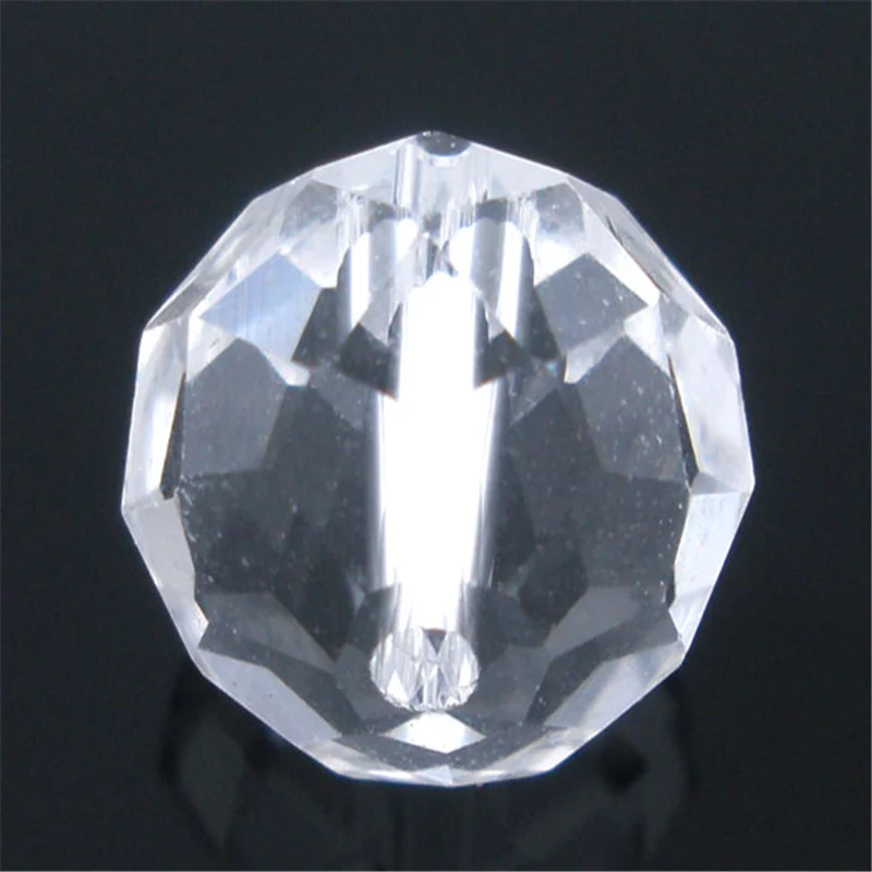 Бусины круглые прозрачные из хрустального стекла 10 мм отверстие 1 4 50 шт.|faceted rondelle