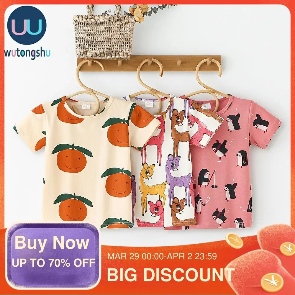 

Boys Girls T-Shirts Short Sleeve Children's Tees Baby Girl Tops O-Neck Cartoon Casual Girl T Shirts Children Clothes Summer